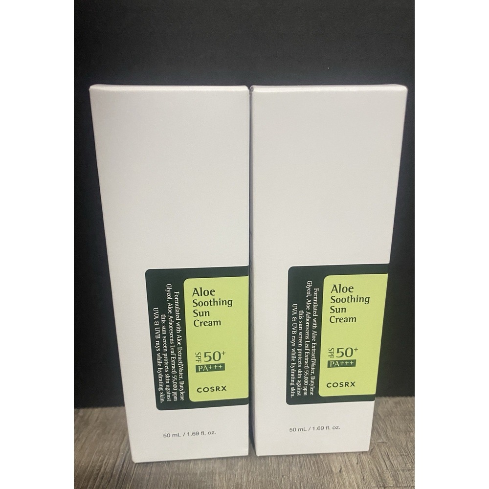 2 x Cosrx Aloe Soothing Sun Cream SPF50+ 50ml 1.69oz exp 7/27 Ships Free